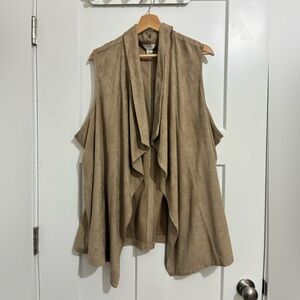 CJ Banks Vegan Suede Vest 2X